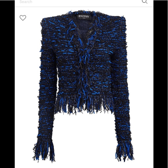 Balmain blazer suit Fringed Glitter Bouclé Jacket 🖤 - Picture 6 of 15
